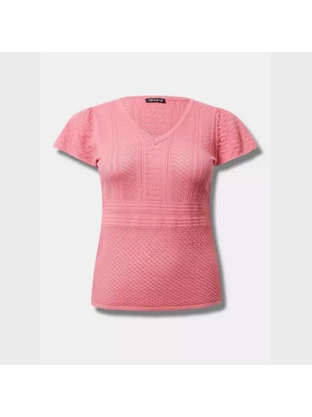 Torrid - Everyday Soft Pullover Pointelle Sweater in Chateau Rose Pink 3x